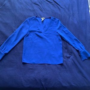 Blue long sleeve blouse